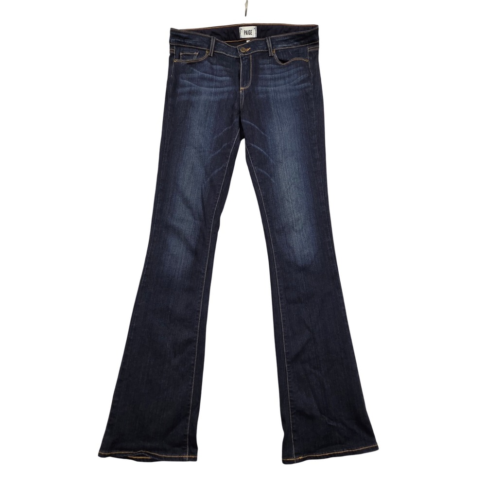 Paige Manhattan Bootcut Jeans Womens 32 (34x35) Armstrong Dark Wash Stretch